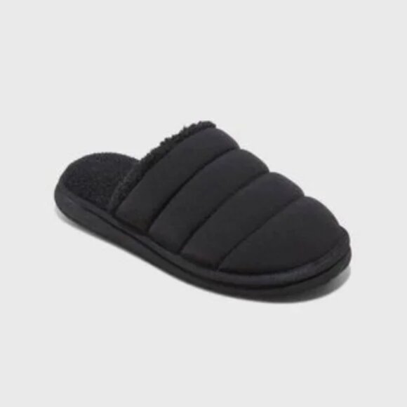 Adult Billie Puffer Slide Slippers Black - Wondershop M 9-10 - Picture 1 of 1